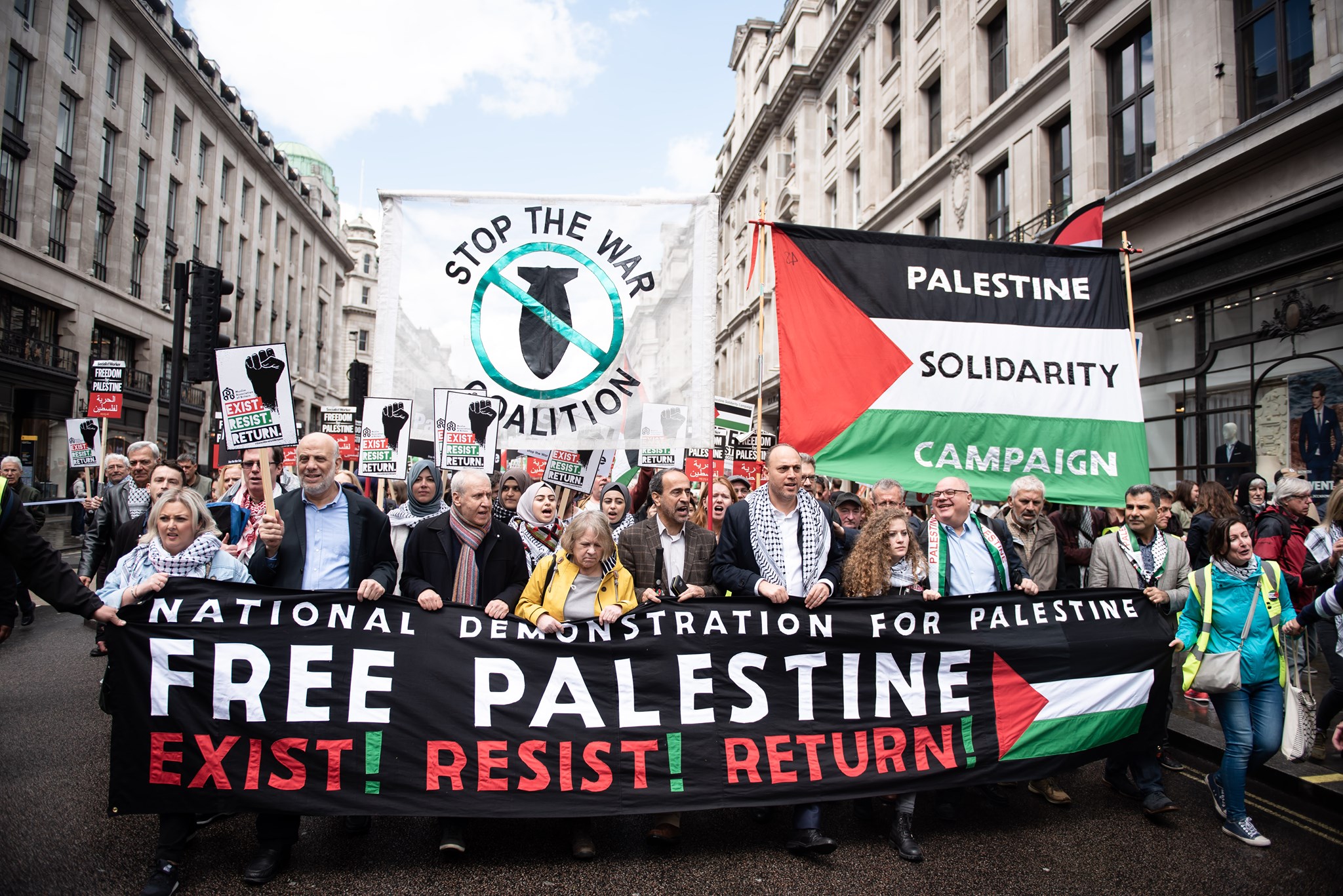 Unite, which represents 1.2 million workers and is one of 15 trade unions affiliated to the Palestine Solidarity Campaign (pictured), passed three motions supporting BDS. (Facebook/PSC)