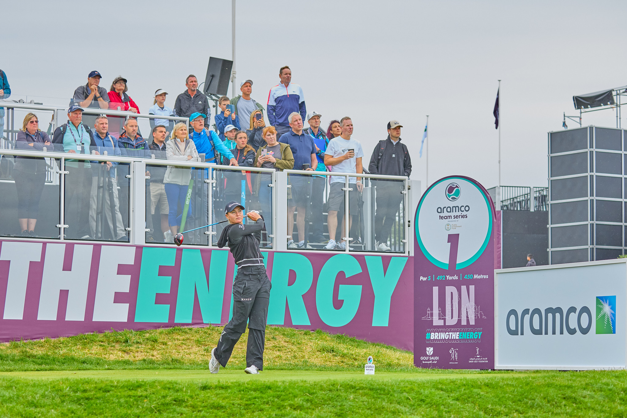 Charley Hull scored 10 birdies on Day 1 of Aramco Team Series London.(LET)