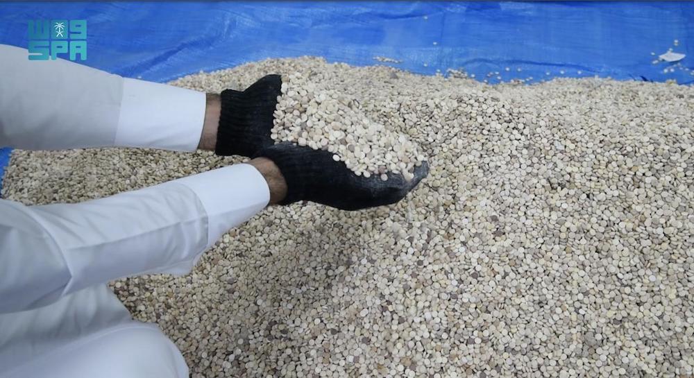 Saudi authorities earlier seized over 1.8 million amphetamine tablets hidden in underground storages. (SPA file photo)