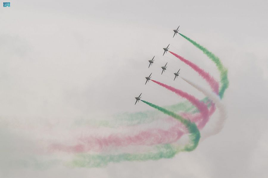 The Hawks showcased their remarkable skills and precision through an awe-inspiring air show. (SPA)