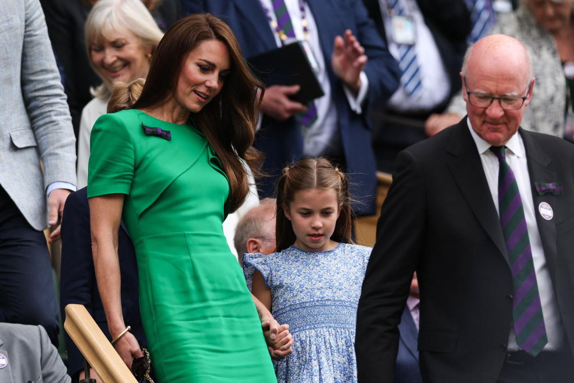 Princess Kate back in Royal Box at Wimbledon with Prince William and two of their children