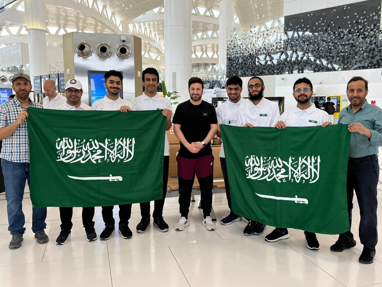The Saudi team taking part in the International Chemistry Olympiad, which is being held in Switzerland. (Twitter)