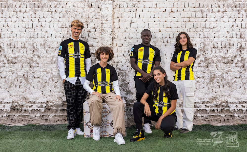 The kit design has stayed loyal to Al-Ittihad’s traditional yellow and black colors. (Twitter: @ittihad)