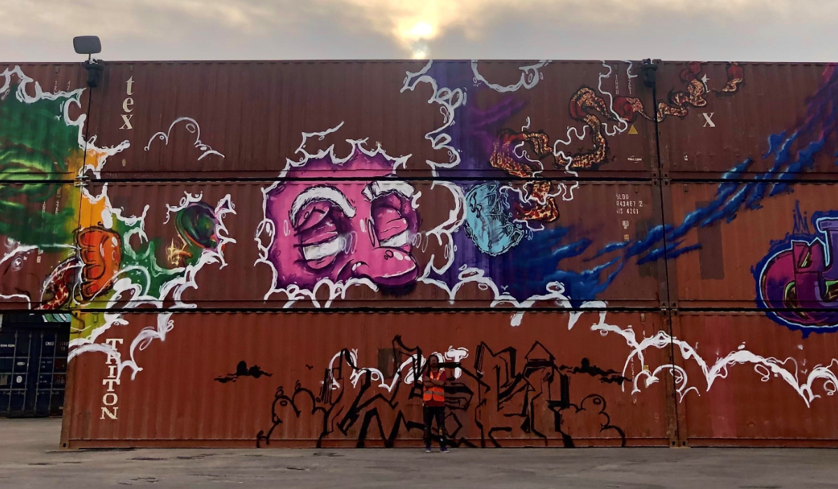 Saudi graffiti artist Maajed Ahmed is challenging the stigma associated with the art form. (Instagram/maajed_ahmed)