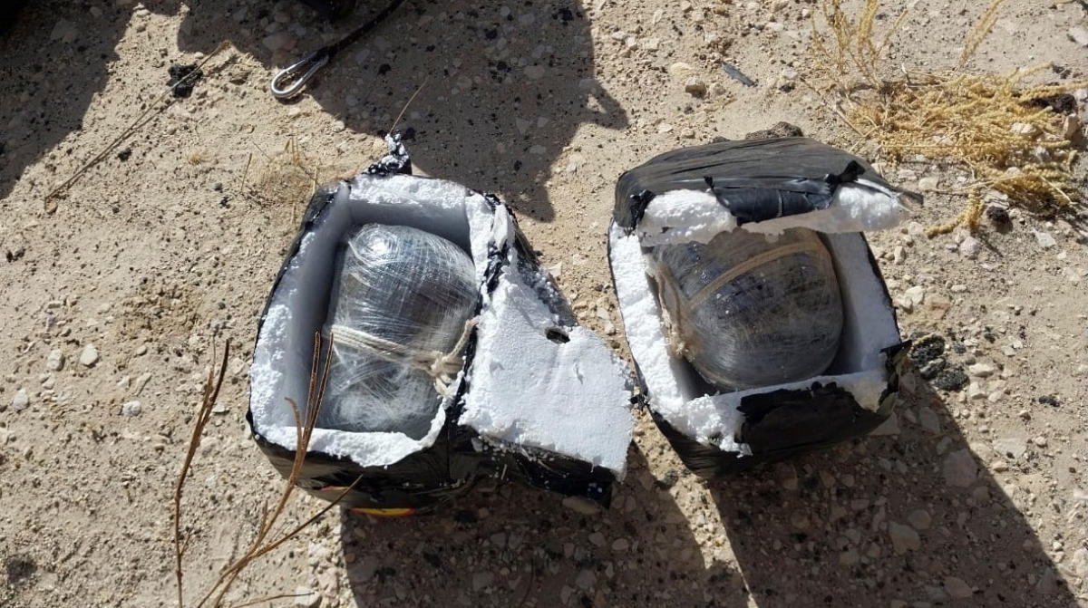 A picture released by the Jordanian Armed Forces website shows what it said are drugs carried by a drone from Syria that the Jordanian army intercepted and downed on Jordan's side of the border, Jordan July 24, 2023. (Reuters)
