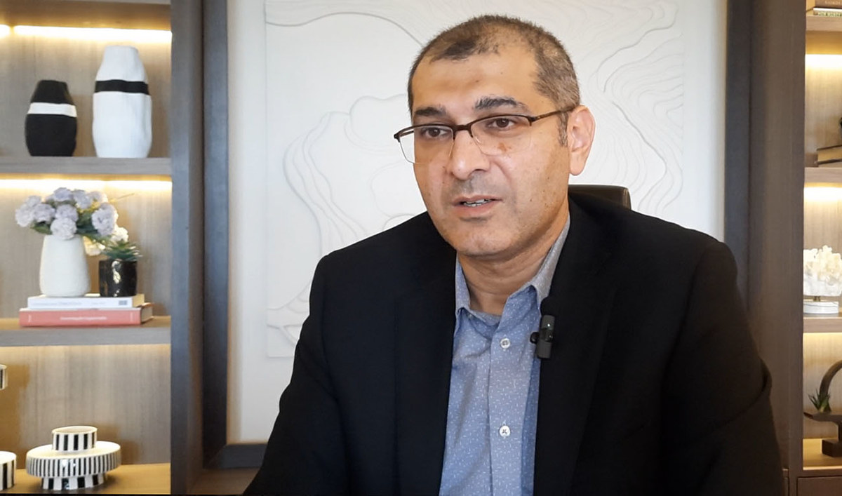 Asif Peer, CEO of Systems Limited speaks to Arab News during an interview on July 25, 2023 in Karachi, Pakistan. (AN Photo)