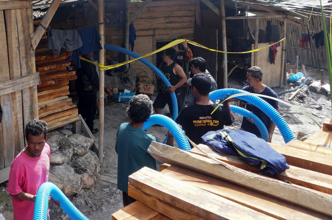 Landslides, flooding and tunnel collapses are some of the other hazards miners face in Indonesia, where small artisanal and often unauthorized mining operations can be found. (AFP)