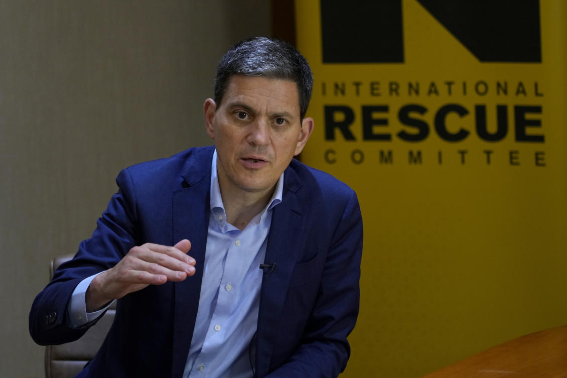 David Miliband says “people of northwest Syria can ill afford a new wave of suffering.” (AP)