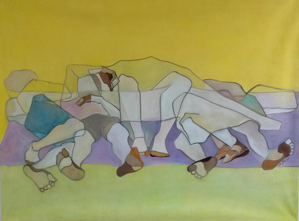 Lina Malki had her work exhibited in Canada while she was still in Syria. (Supplied)