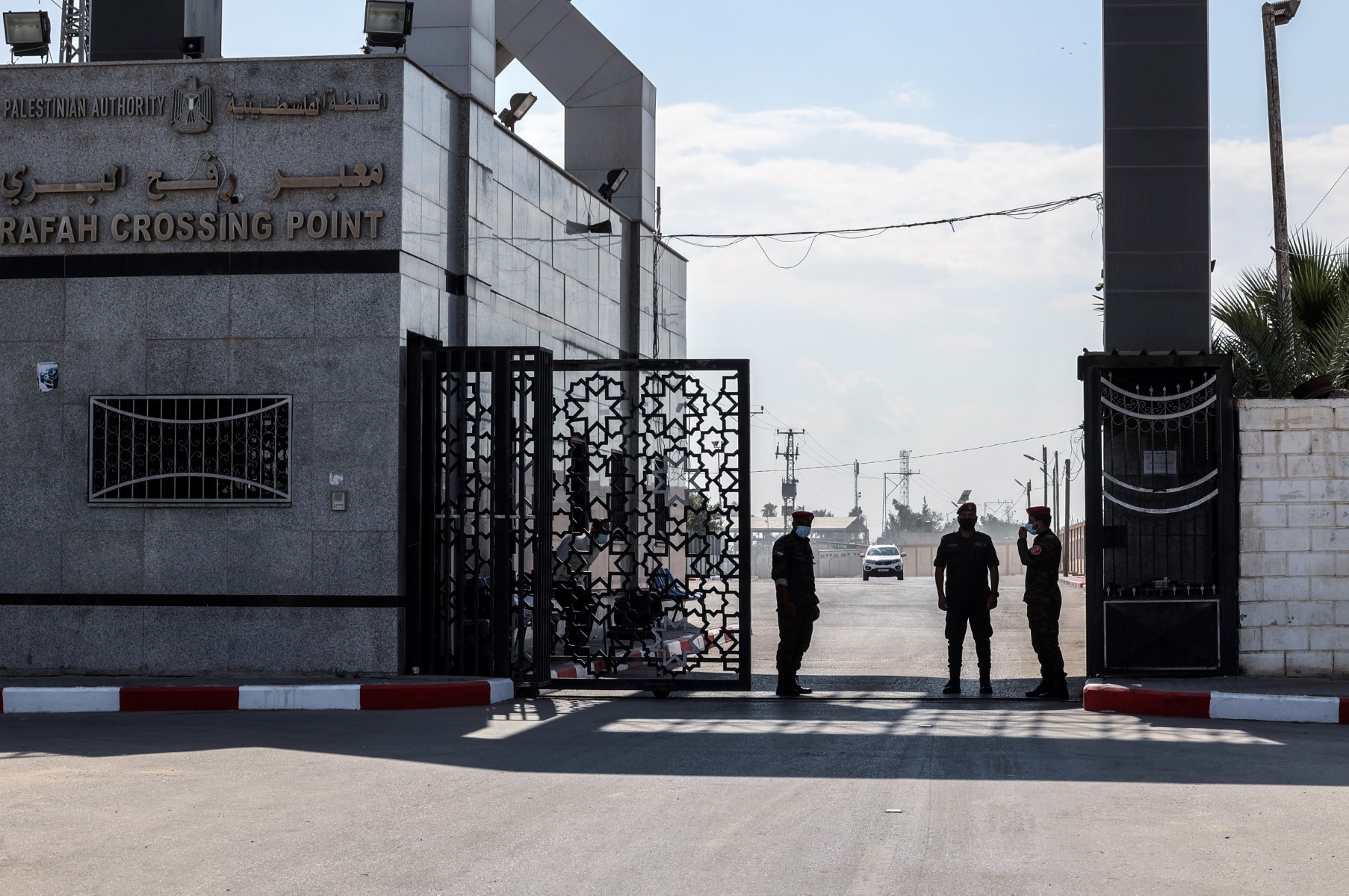 Rafah border crossing with Egypt in the southern Gaza Strip, as a delegation from Gaza's Hamas rulers travels to Egypt for talks.(AFP)