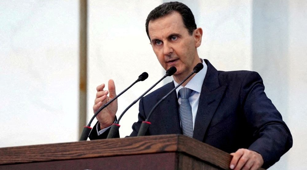 Bashar Assad addresses new members of parliament in Damascus, Syria, Aug. 12, 2020. (Reuters)