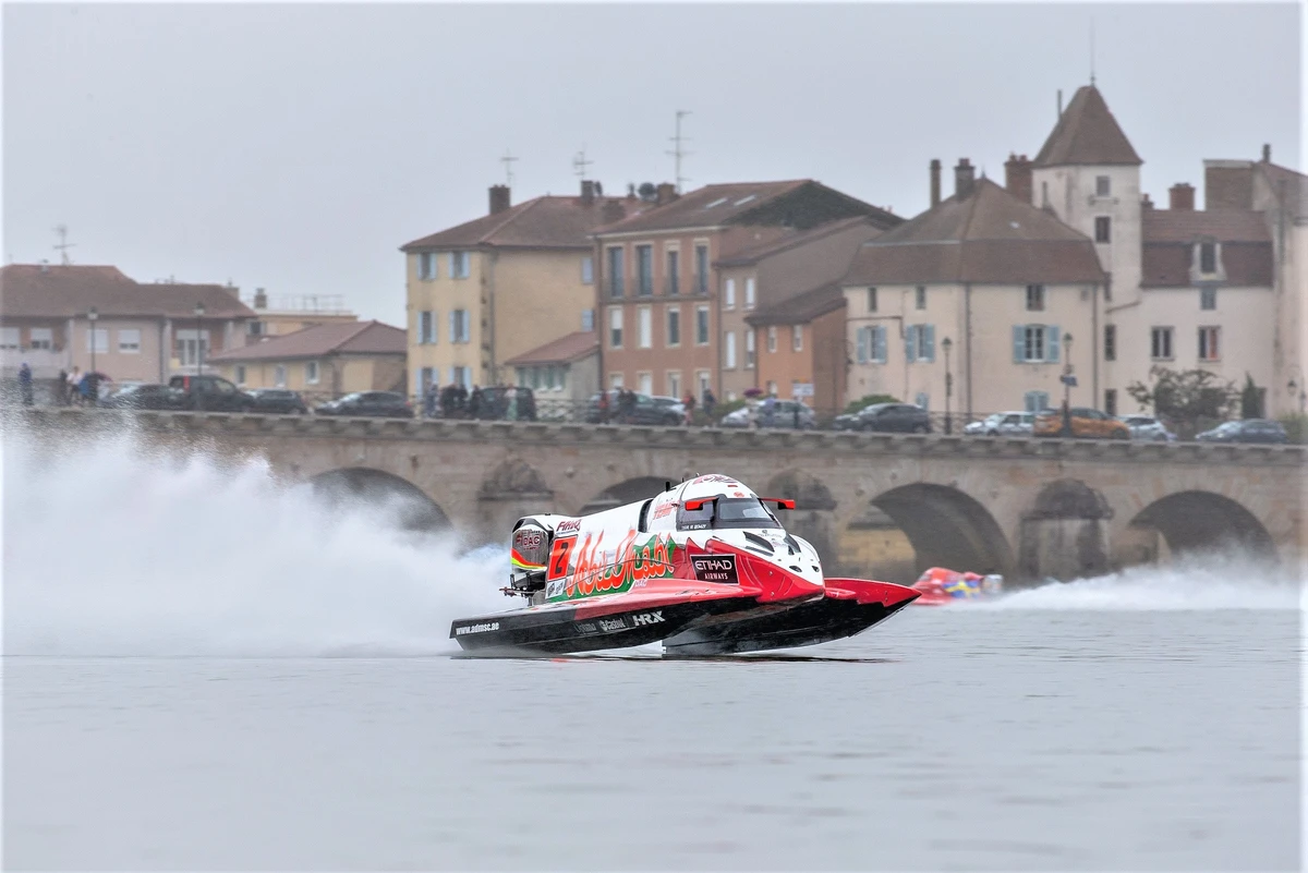 Thani Al-Qemzi on his way to a podium finish at the Grand Prix of France in Macon (Simon Palfrader)