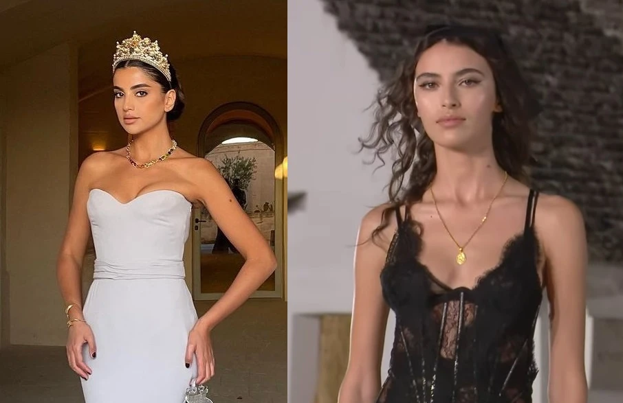 Ola Farahat (left) attended the festivities while Saudi model Amira Al-Zuhari (right) walked in the show. (Instagram/ Dolce & Gabbana)