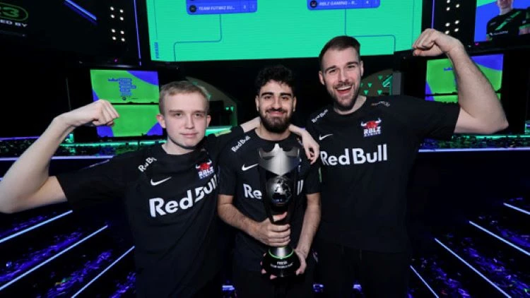 RBLZ Gaming – RB Leipzig celebrate winning the FIFAe Club World Cup 2023 in Riyadh. (Getty Images)