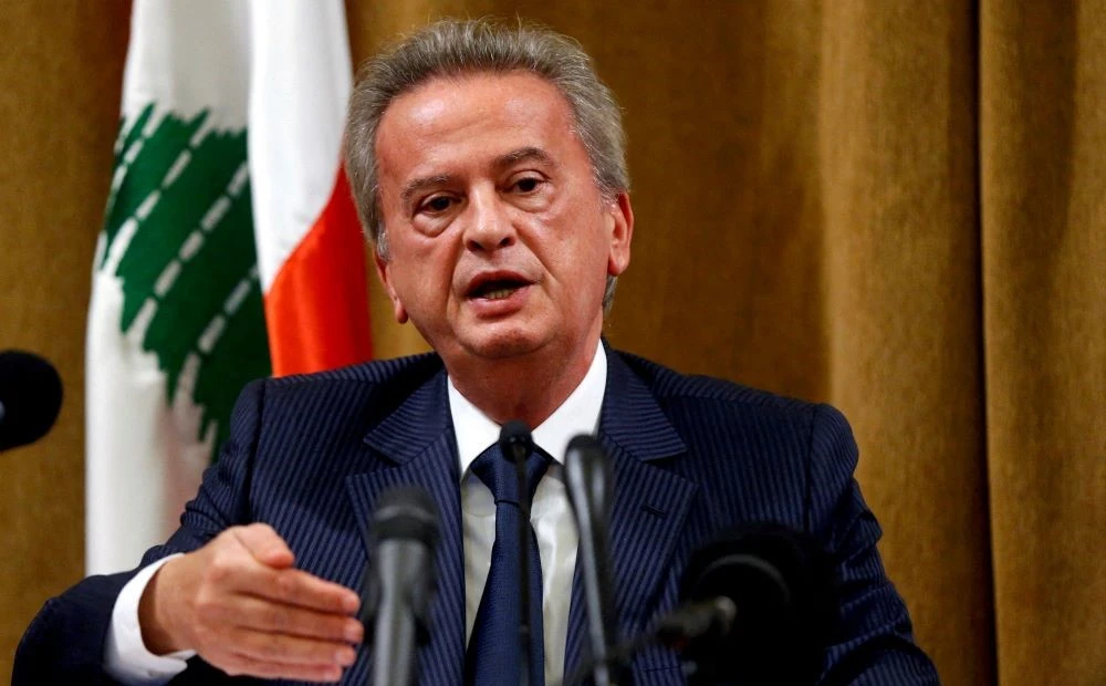 Lebanese Central Bank Governor Riad Salameh speaks during a news conference, Beirut, Lebanon, Nov. 11, 2019. (Reuters)