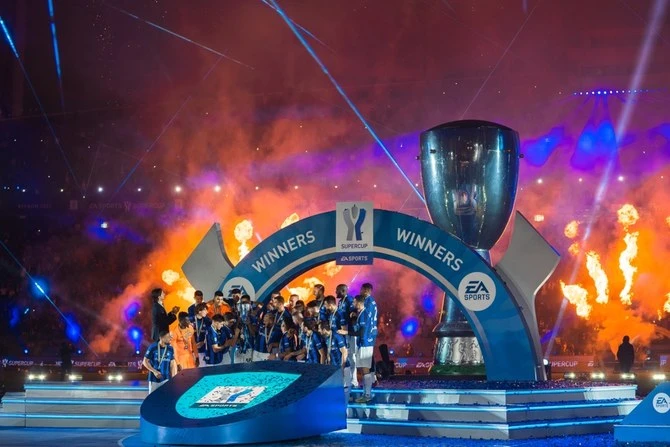 A crowd of just over 51,000 inside King Fahd International Stadium watched the Coppa Italia holders Inter defeat reigning Serie A champions AC Milan 3-0 in Riyadh. (AN Photo/Abdulrahman Shalhoub)