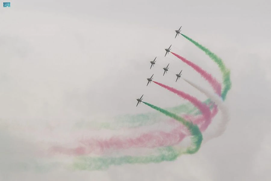 The Hawks showcased their remarkable skills and precision through an awe-inspiring air show. (SPA)