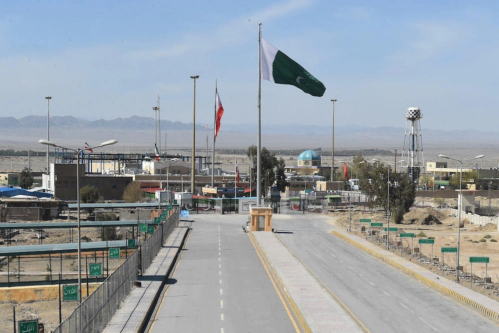 Above, the Pakistan-Iran border in Taftan on February 25, 2020. The top military leadership of Pakistan and Iran agreed to step up cooperation and intelligence sharing to prevent attacks by separatist militants. (AFP)