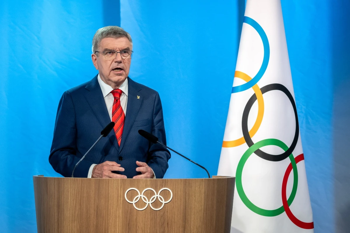 German International Olympic Committee (IOC) President Thomas Bach said on Tuesday the key factor in weighing the IOC’s ultimate decision on letting Russians participate at the 2024 Paris Games is how well athletes behave in international competitions. (File/AFP)