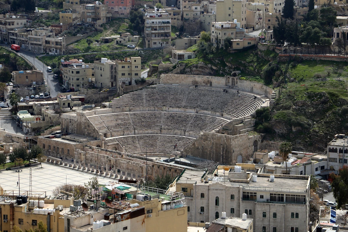 Amman’s Roman Theater was built in the 2nd century during the reign of Emperor Antoninus Pius. (Petra)