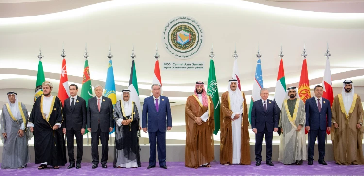 A general view of the GCC-Central Asia Summit in Jeddah. (AFP)