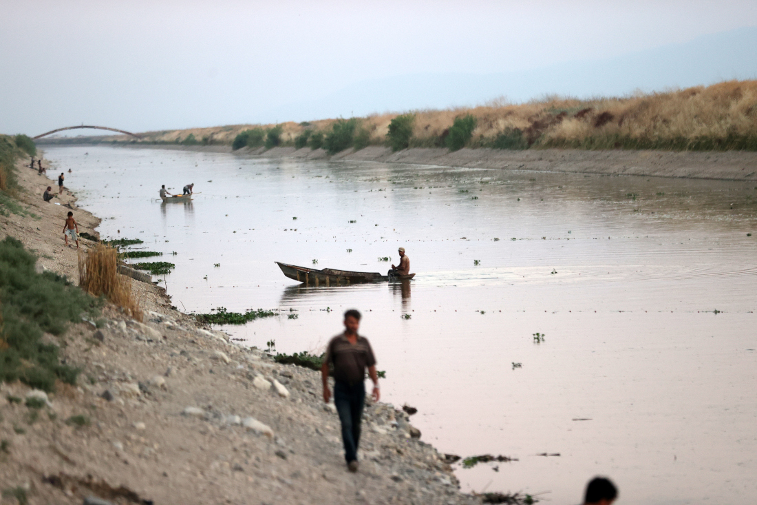 Fishermen blamed the river’s low water levels, lack of rainfall, worsening pollution and overfishing for the sharp decline in fish stocks. (File/AFP)