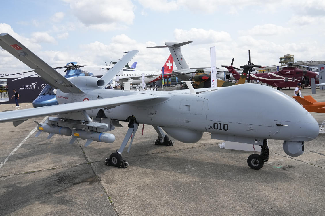 The Indonesian government bought 12 drones worth $300 million from Turkish Aerospace as part of efforts to strengthen Indonesia’s defense system. (AP)