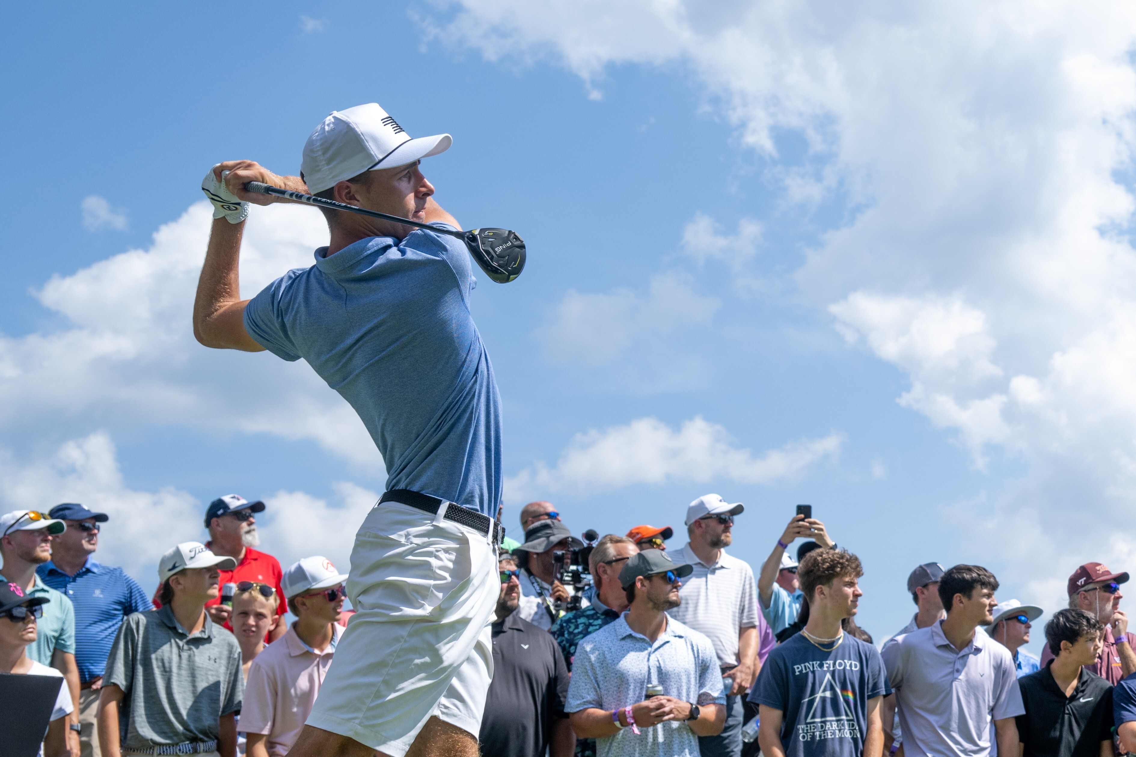 David Puig of Torque GC shot a 65 on Saturday and is tied for the lead heading into Sunday (Charles Laberge/LIV Golf)