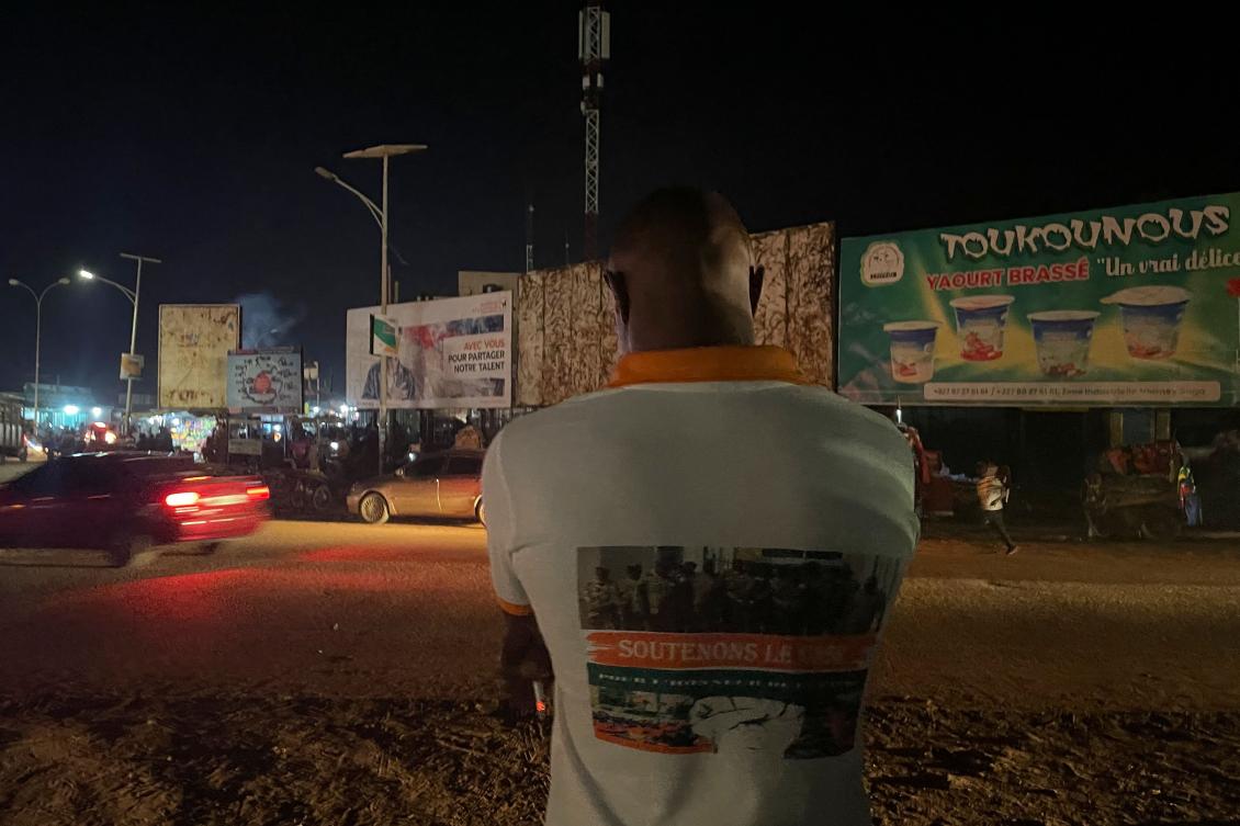 Supporters of the putsch took over several central traffic circles in the Niger capital as military leaders have said they will meet force with force. (AFP)