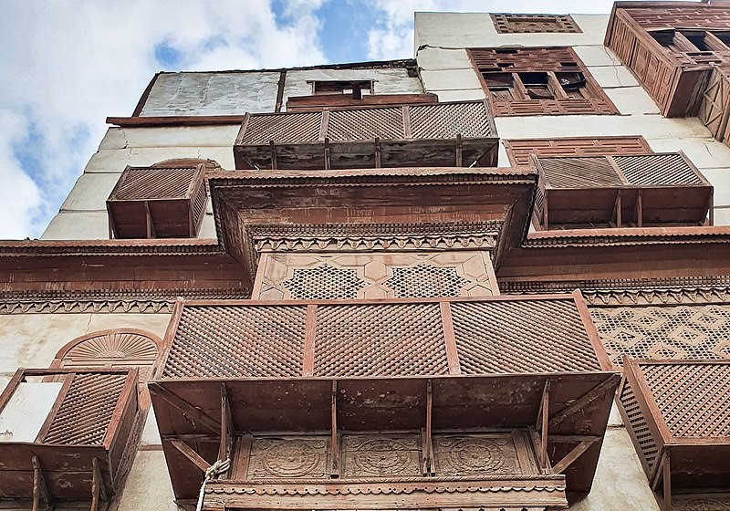 Traditional architecture in old Jeddah, Saudi Arabia, Dec 4, 2020. (Wikimedia Commons)
