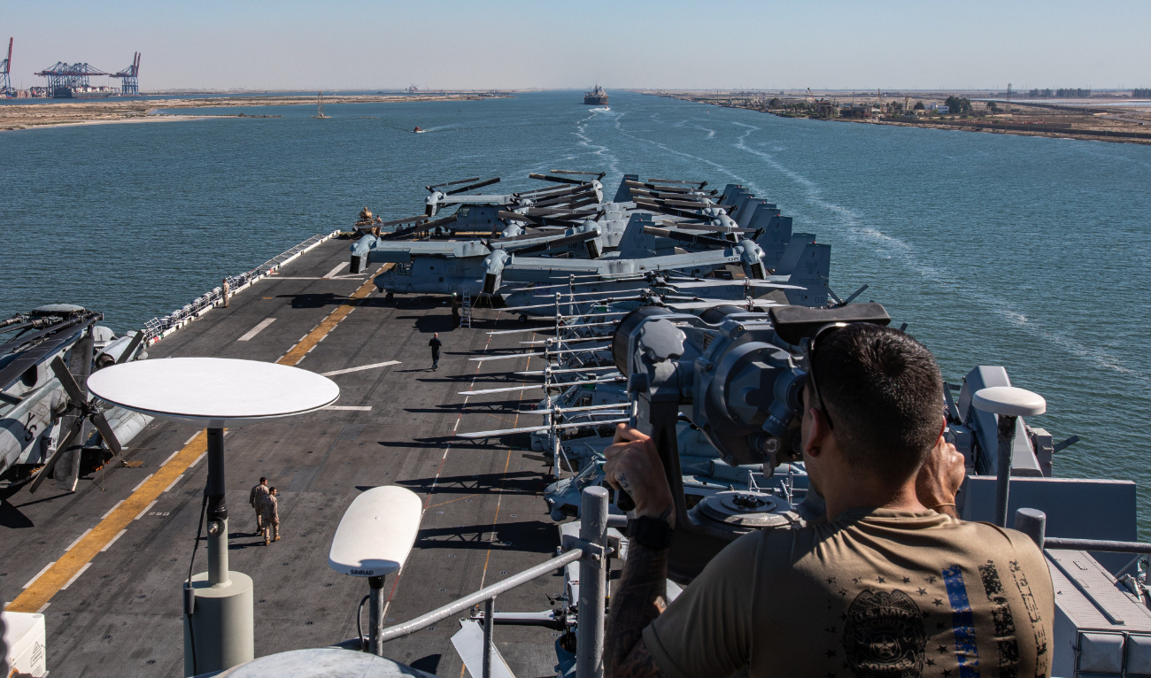 The new US forces arrived on board USS Bataan and USS Carter Hall, providing “greater flexibility and maritime capability,” the US Fifth Fleet in Bahrain said on Monday. (@US5thFleet)