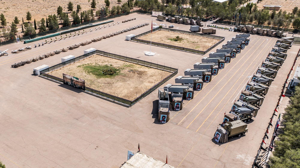 Iranian missile systems are displayed during the ceremony of joining the IRGC Navy at an undisclosed location in Iran, in this handout image obtained on August 5, 2023. (Reuters)