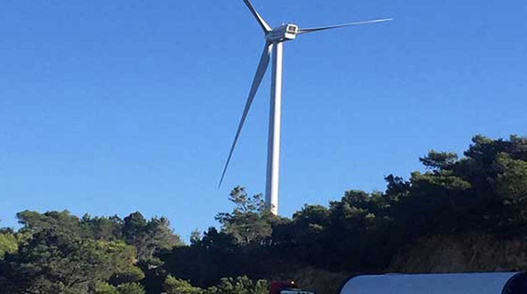The wind turbine generator with a capacity of 6.5 MW and manufactured by Envision is the largest of its kind in Central Asia. File