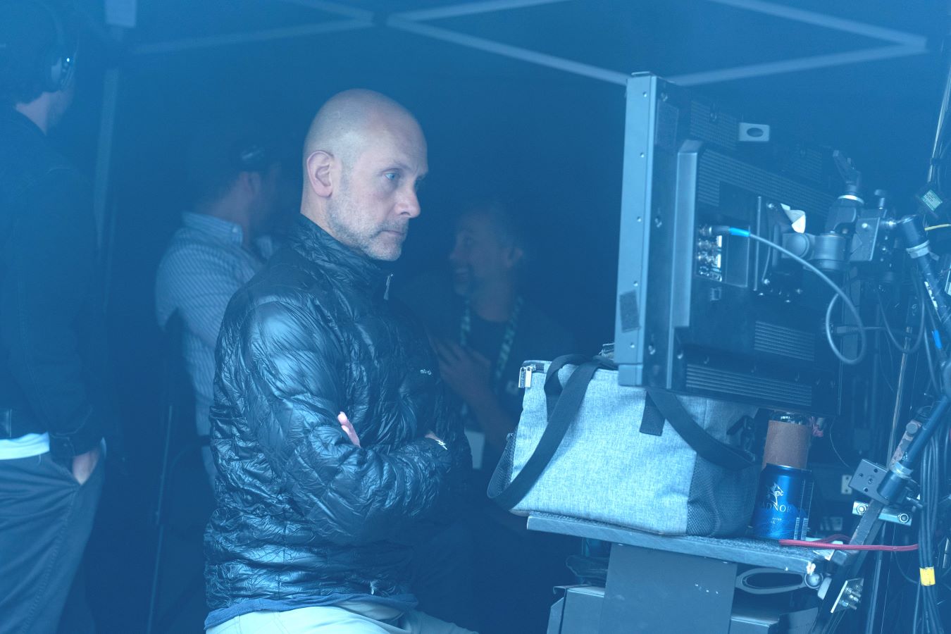 Director Ali Selim on the set of ‘Secret Invasion.’ (Marvel Studios)