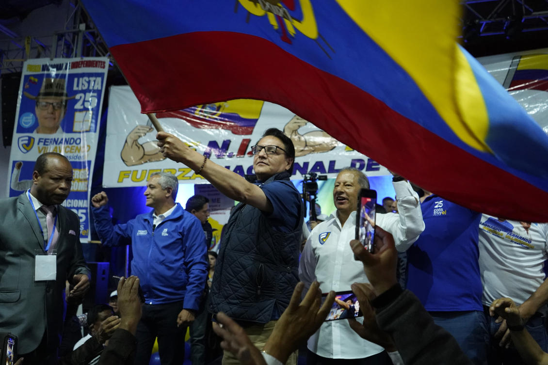 Prior to the shooting, Fernando Villavicencio said he had received multiple death threats, including from affiliates of Mexico’s Sinaloa Cartel, one of a slew of international organized crime groups that now operate in Ecuador. (API via AP)