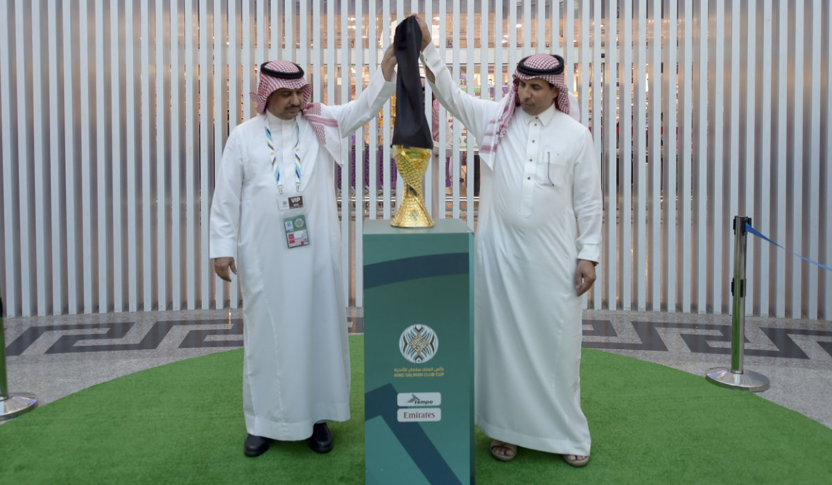 The Arab Club Champions Cup was unveiled at Terra Mall in Taif on Aug. 10, 2023. (Supplied)