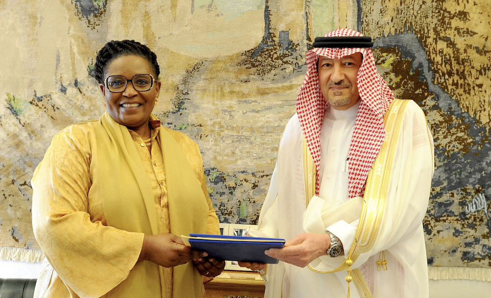The message was received by the Kingdom’s deputy minister of foreign affairs, Waleed bin Abdulkarim Al-Khuraiji, during his meeting in Riyadh with Eswatini’s minister of foreign affairs and international cooperation Thuli Dladla. (SPA)