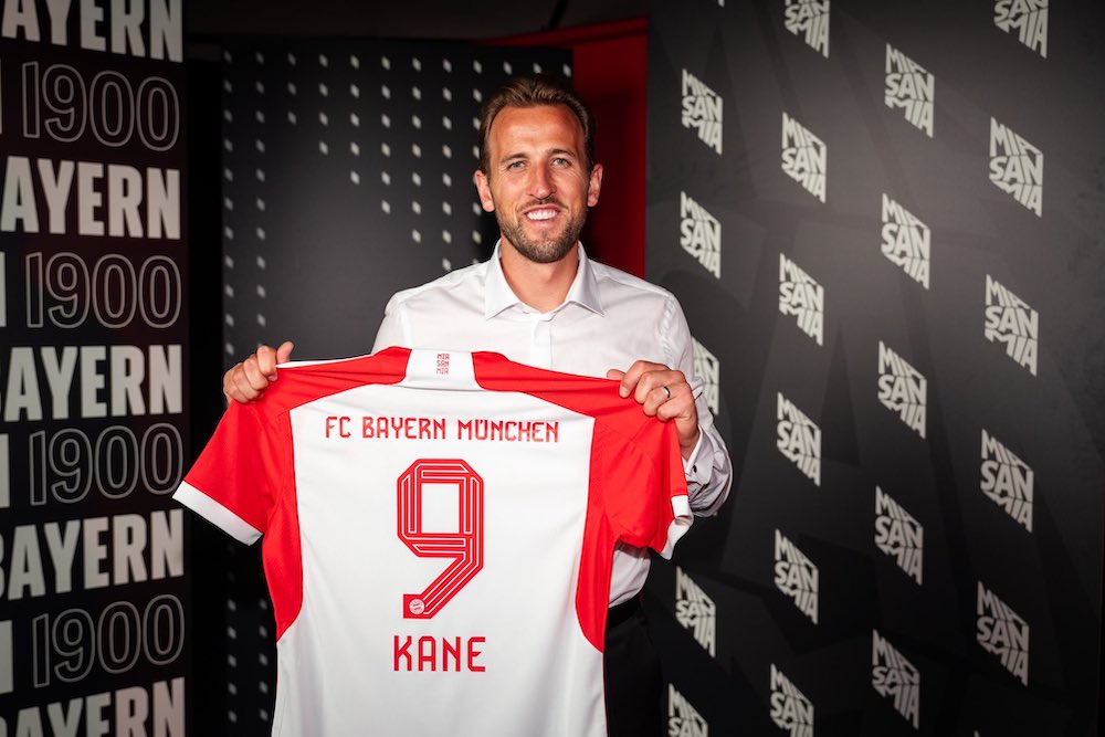 The two clubs have agreed a fee estimated to be worth a Bundesliga record $110 million for the 30-year-old Harry Kane. (Twitter: @HKane)