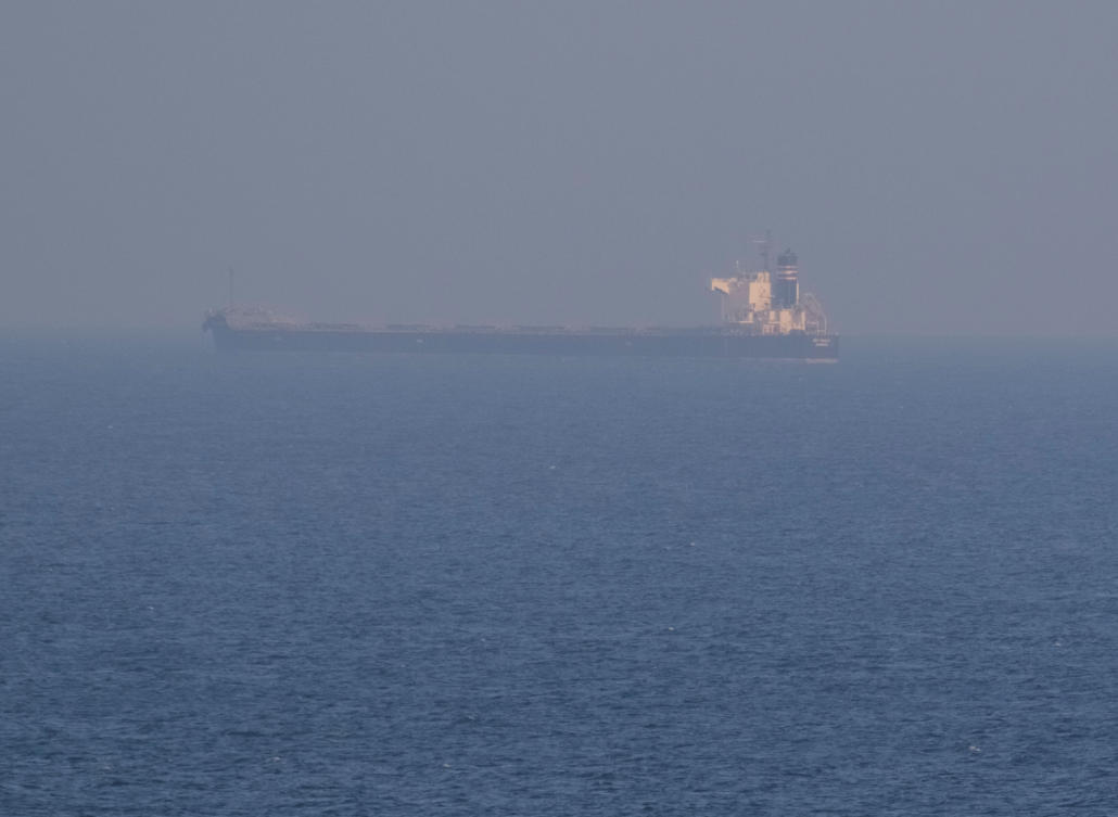Grain ship carrying Ukrainian grain is seen in the Black Sea, amid Russia's attack on Ukraine, near Ukrainian port of Odesa. (File/Reuters)