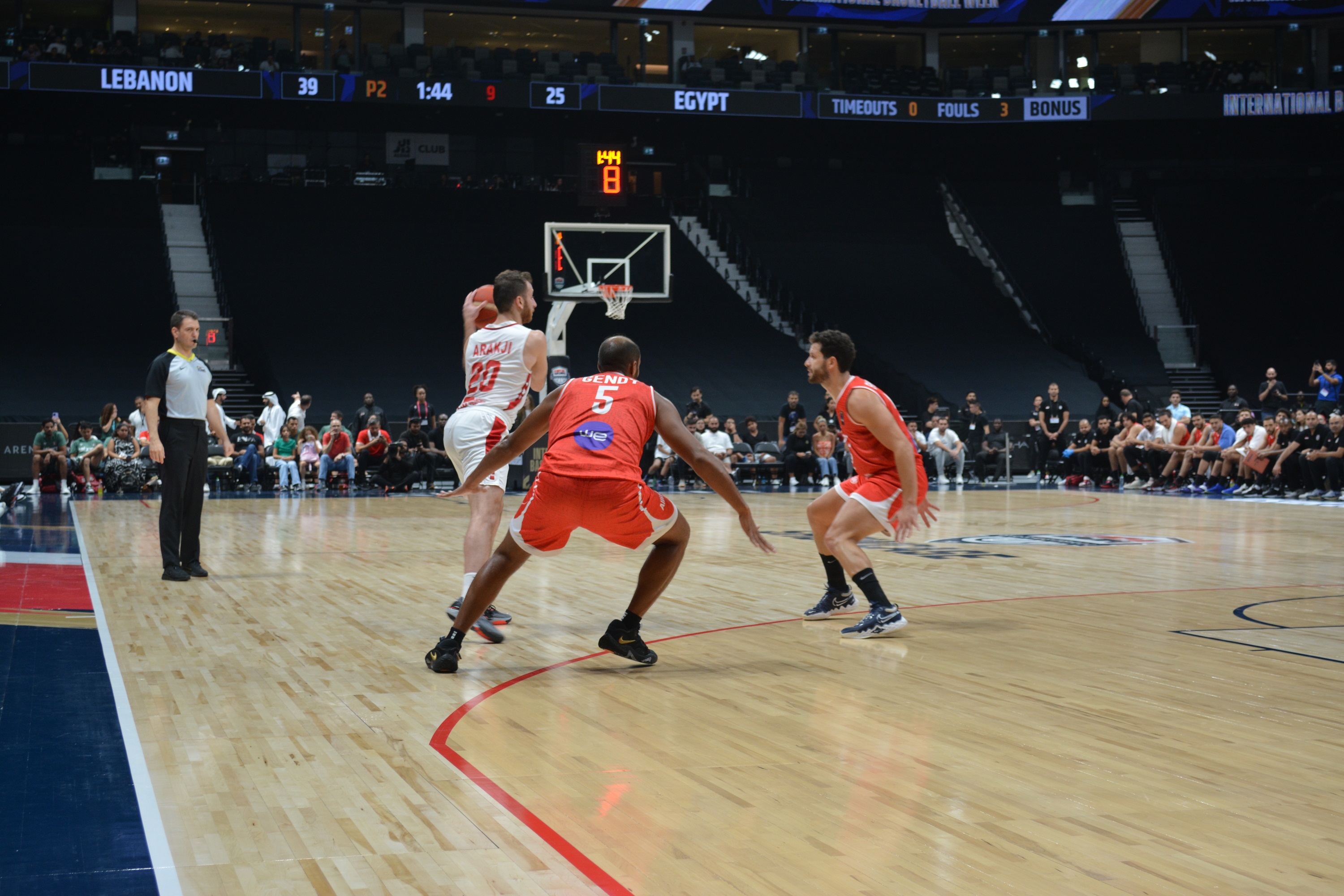 Action from Lebanon's win over Egypt at the Etihad Arena, (DCT)