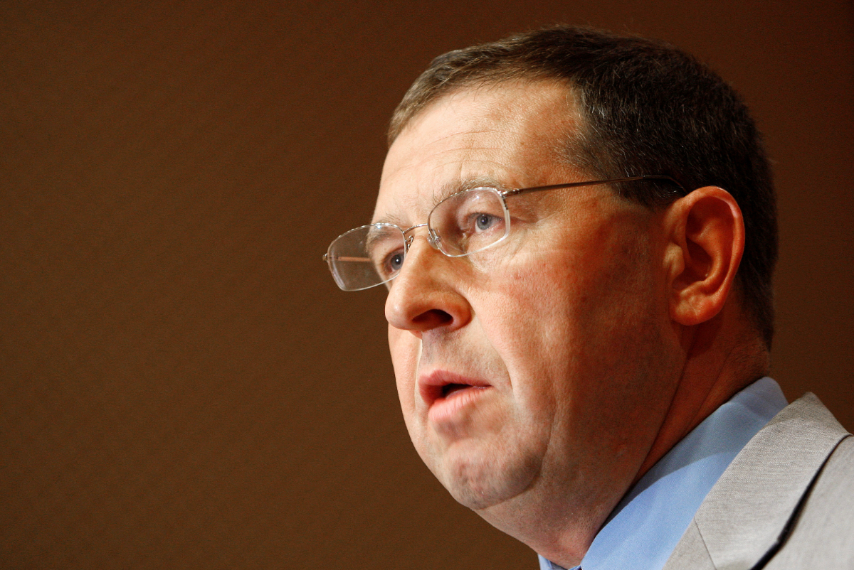 Andrei Illarionov, former Russian President Vladimir Putin's economic adviser, holds a news conference on his next book "Who Shot First, the Origins of the Russian-Georgian War" in Brussels September 29, 2009. (REUTERS)