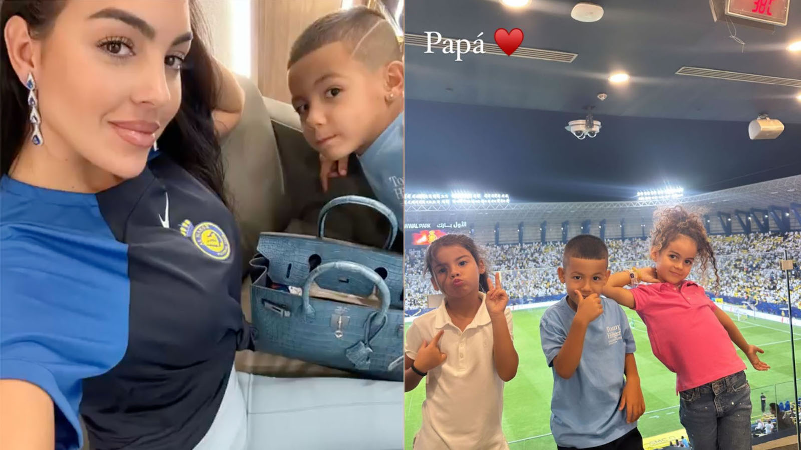 Rodriguez posted a picture of her three youngest children who also attended the match to support their father. (Instagram)