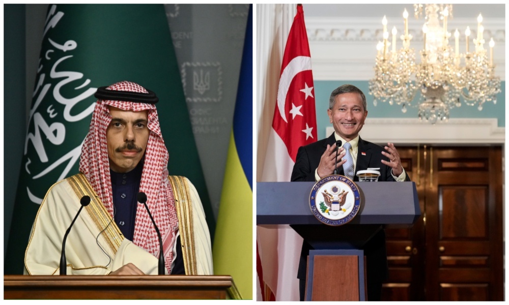 Saudi Arabia’s Foreign Minister Prince Faisal bin Farhan called his Singaporean counterpart Vivian Balakrishnan on Monday. (File/AFP)