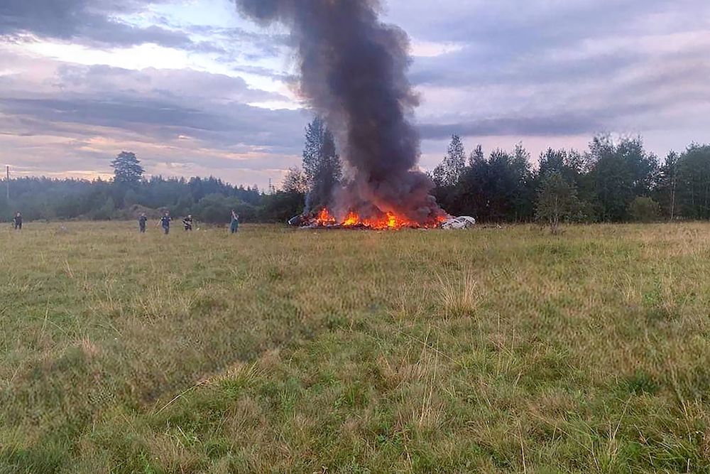 Russian mercenary leader Yevgeny Prigozhin is presumed dead after a plane crash outside Moscow