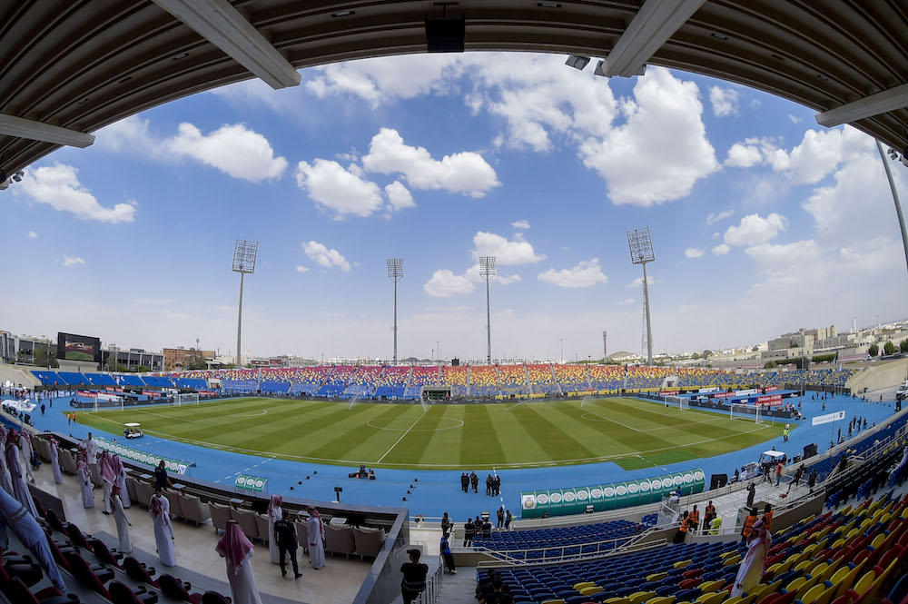 The match between Al Ahly and Union Sportive de la Medina d’Alger will be played at the King Fahd Stadium in Taif, above. (SAFF)