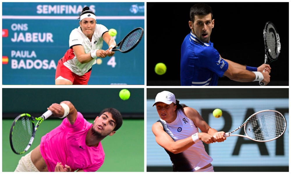The US Open begins on Monday in New York with defending champions Carlos Alcaraz and Iga Swiatek searching for US Open repeats, and Novak Djokovic and Ons Jabeur in the hunt. (AFP/File Photos)