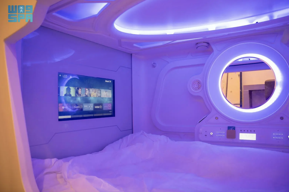 Sleeping pods at King Khalid International Airport in Riyadh. (SPA)
