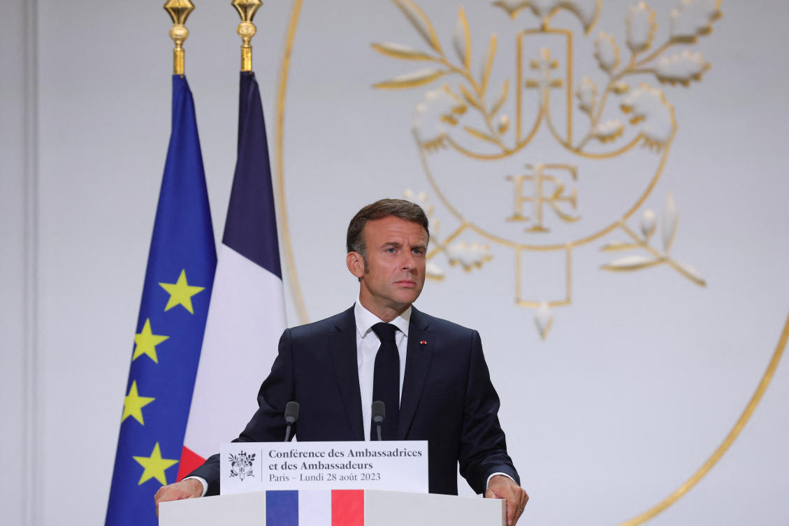 French president Emmanuel Macron dismissed calls from some in the US and Europe for Western powers to give up on Niger’s ousted president Mohamed Bazoum. (Reuters)
