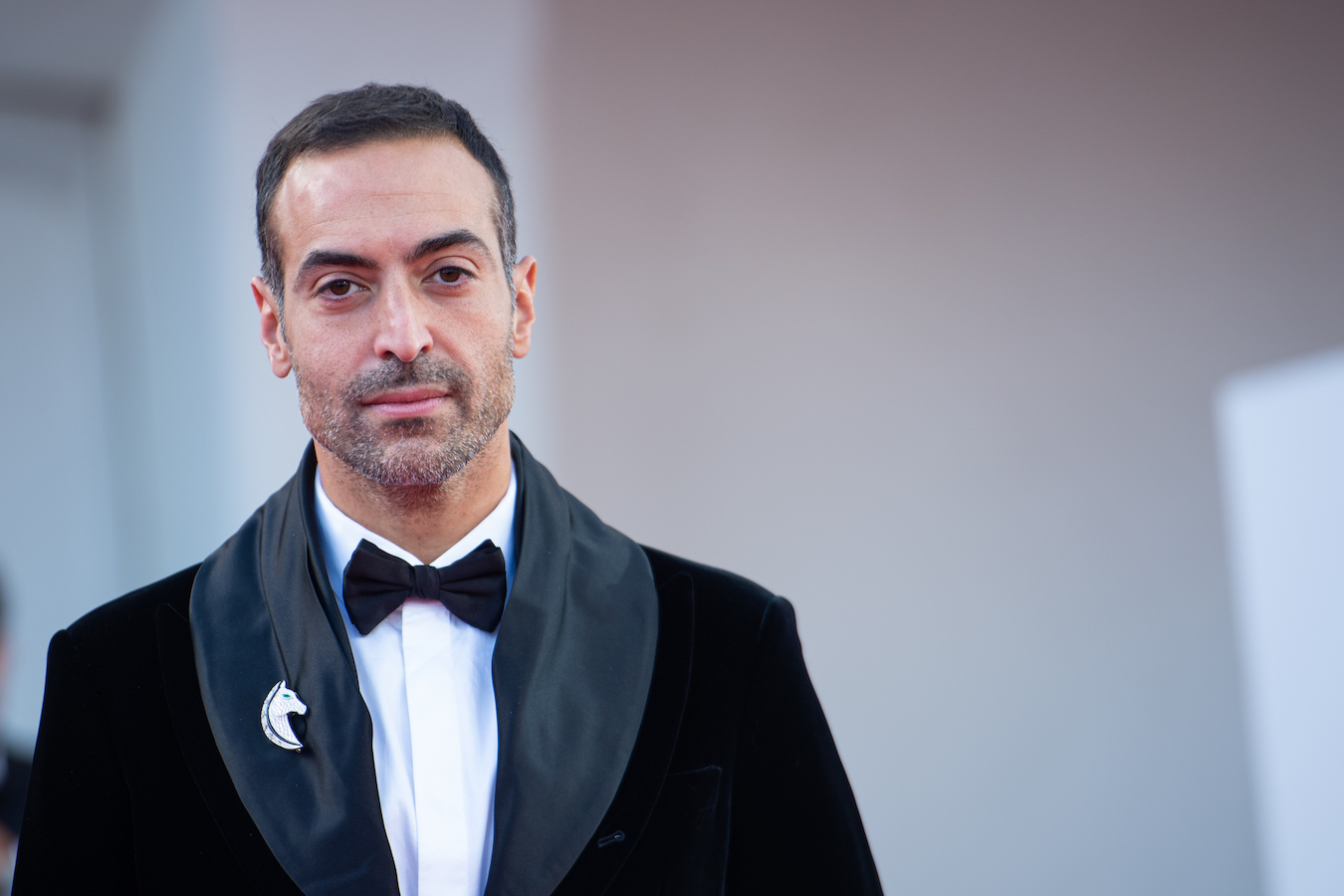 Mohammed Al-Turki posed on the red carpet wearing a black tuxedo by Italian luxury fashion house Giorgio Armani. (Getty Images)