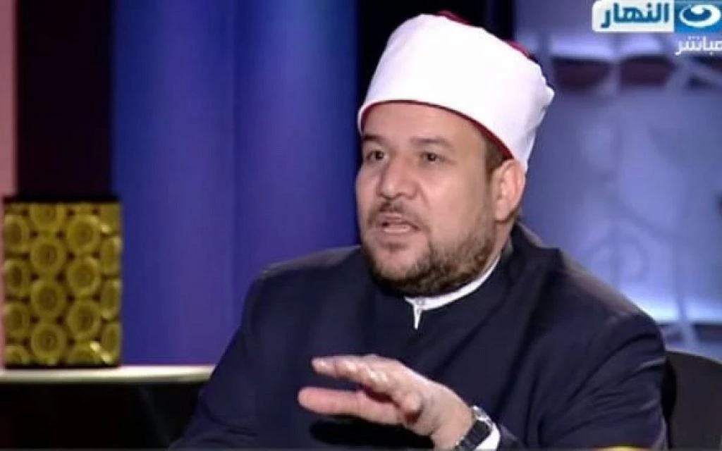 Egypt’s Minister of Religious Endowments Mohammed Mokhtar Gomaa. (Screengrab/Al Nahar TV)